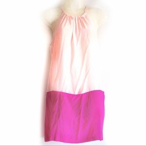 AMOUR VERT Joan Dress Silk Pink Colorblock Size M